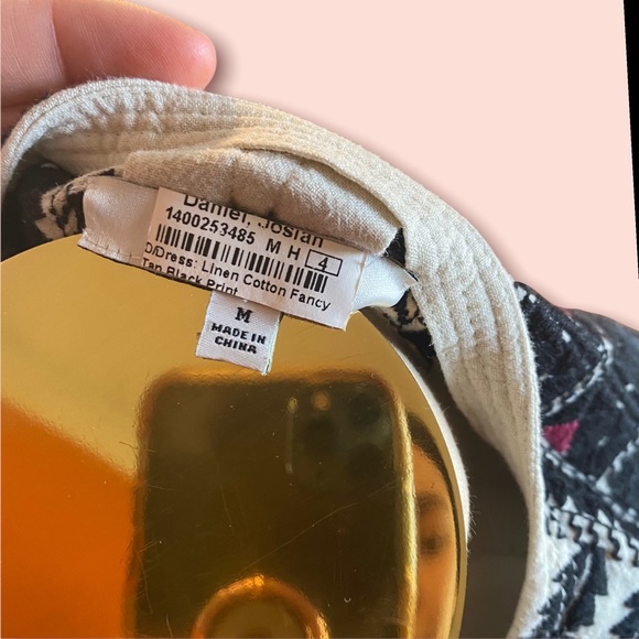 Madewell Linen Boho Dress with Tie Tribal Print - Picture 14 of 14